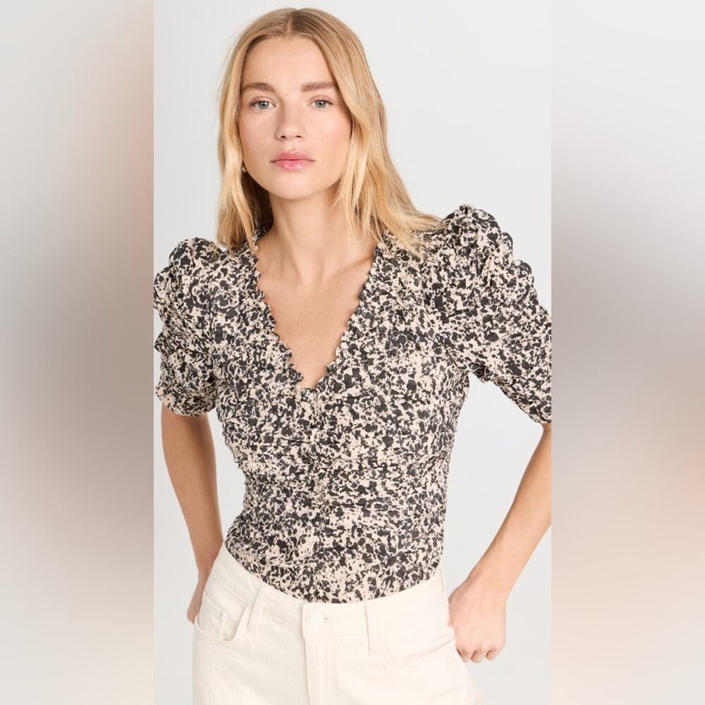 Sea New York - Gia Print Ruched Top  - Large Size 14